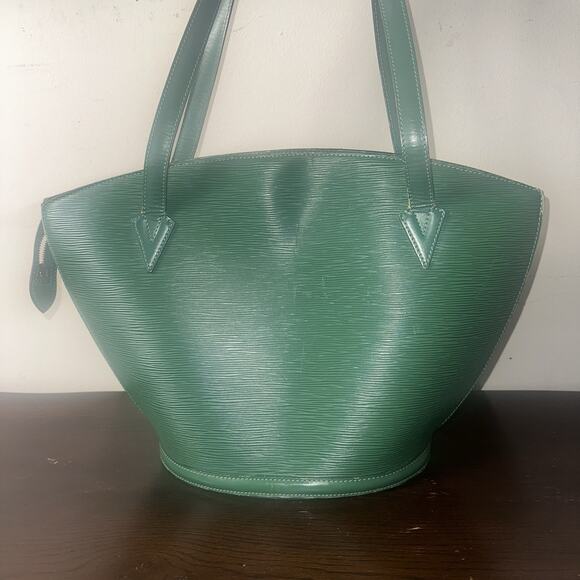 Authentic LOUIS VUITTON Epi Saint Jacques Green Shopping Shoulder Bag - Picture 1 of 14